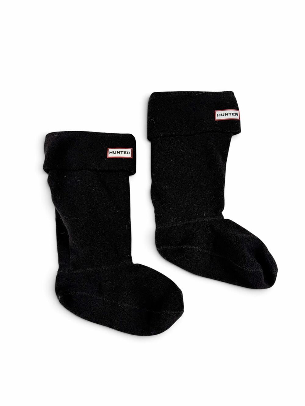 Hunter Original Tall Fleece Boot Socks Black Kids XL Shoe Size 4-6